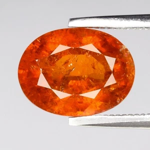 π 2.91ct 9.3x7mm Oval Natural Orange Spessartite Garnet - Namibia Gemstone - Picture 1 of 4
