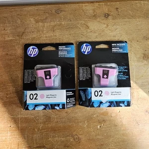 Lot Of 2 GENUINE HP 02 C8775WC Light Magenta Ink Cartridge HP PhotoSmart - Foto 1 di 3