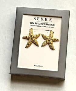 PENDIENTES ESTRELLA DE MAR SERRA TONO DORADO ESTRÁS - Imagen 1 de 1