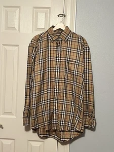 Burberry Herren Vintage Button-Down Nova Check Hemd Größe Large L EUC chemische Reinigung - Bild 1 von 12