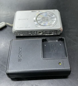 Sony Cybershot DSC-W180 10.1MP Digital Camera Silver w/ Charger Tested - Picture 1 of 7