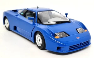 Burago 1/24 Bugatti EB110 Blue 90s Supercar Diecast Scale Model Car - Picture 1 of 6