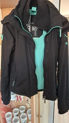 Winterjacke kurz Damen Superdry 2XS schwarz Windcheater international - Bild 1 von 4