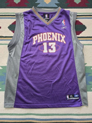 Camiseta deportiva de baloncesto vintage Phoenix Suns Steve Nash juvenil XL púrpura Reebok NBA Foto 1 de 4