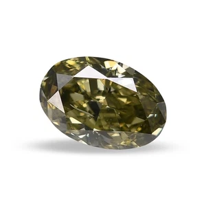 0.30 Ct Natural Fancy Color Chameleon Diamond Oval GIA Certified Rare Jewelry - Picture 1 of 7