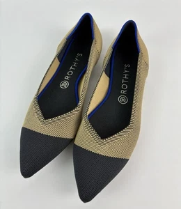 Rothy's The Point spitz zulaufende Ballerinas dune schwarz Kappe Zehe nicht mehr produziert Damengröße 11 - Bild 1 von 8