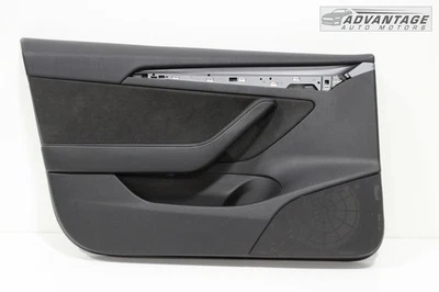 2021-2023 TESLA 3 PANEL DE MOLDURA DE PUERTA INTERIOR LADO CONDUCTOR DELANTERO IZQUIERDO NEGRO OEM Foto 1 de 4
