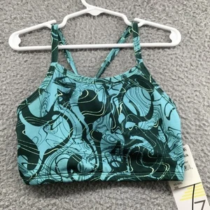 Z by Zella Girl's Meridian Print Bikini Top Teal Reef XS (5/6) - Picture 1 of 3