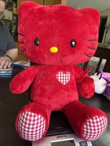 2011 Limited Edition Build A Bear Sanrio Red Gingham Hello Kitty EUC - Imagen 1 de 12