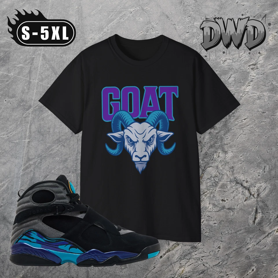 Matching Jordan Sneaker T-Shirt | AQUA 8'S | All Sizes | T-Shirt - Image 1 of 1