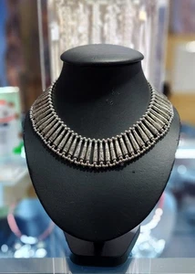 Xilofono di bellezza 950 argento sterling tribale etnico tailandese perline lungo 17,5" - Foto 1 di 9