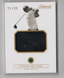 2024 Keepsake Sports Edition Viktor Hovland CAMISETA MUESTRA/GEMA RELIQUIA 73/99 GOLF - Imagen 1 de 1