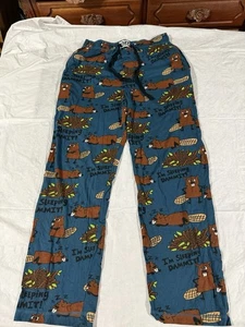 Lazy One Men's I'm Sleeping Dammit Cotton Knit Pajama Pant Sleep Medium - Picture 1 of 5