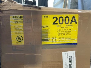 SQUARE D HU364DS SWITCH NON-FUSED HD 200 A 3P 600V SS NEU - Bild 1 von 10