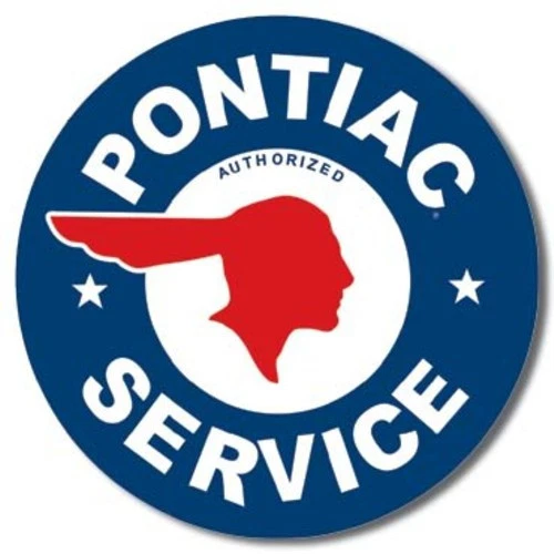 Pontiac Authorized Service Retro Vintage Metal Tin Sign - Image 1 of 1