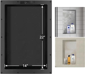 Ready Tile Shower Niche Shelf 17"X25"X4"(Inside 14"X22") - Single Niche and Buil - Picture 1 of 9
