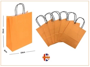 Halloween orange Papier Geschenktüten BB verdrehter Griff Träger Party Trick Leckerbissen Tasche - Bild 1 von 13