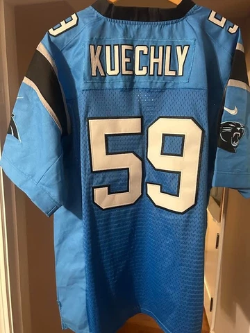 NFL Nike ON FIELD Carolina Panthers #59 Luke Kuechly Blue Jersey - Size 52 Cover