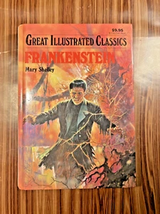Frankenstein Mary Shelley Great Illustrated Classics Book 1993 Horror Monster HC - Picture 1 of 6