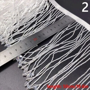 Fringed Beads Chain Trims Tasseled Edge Dance Dress Sewing DIY Skirt Shiny New - Picture 1 of 23