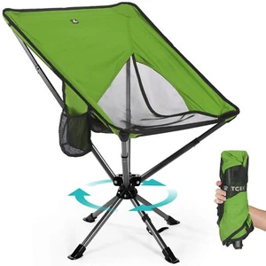 TCEK Swivel Portable Chair - Small Compact Collapsible Folding Chairs for Adults - Picture 1 of 9