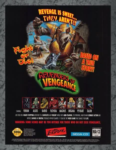 Revengers of Vengeance Sega CD Print Ad Vintage Art A 1994 - Picture 1 of 1