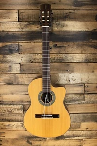 DAMAGED - Alvarez AC65Hce Hybrid Nylon Classical Acoustic-Electric Guitar #R3269 - Picture 1 of 12