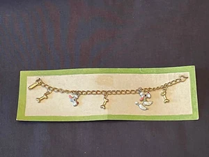 Vintage Children’s Novelty Charm Bracelet on Orig Card NOS Poodle Dog 1950’s - Picture 1 of 8