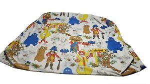 Vintage Mcdonalds Fitted Twin Bed Sheet Ronald McDonald Grimace Fry Guys Pirate