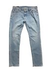 Abercrombie & Fitch Skinny Stretch Jeans Mens 34x32 Blue Light Wash Straight Leg