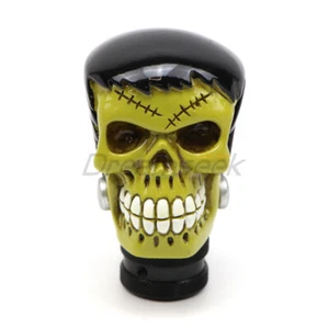 Universal Car Gear Shift Knob Automatic / Manual Lever Shifter Green Skull Head - Picture 1 of 10