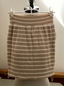 $140 RACHEL PALLY JERSEY STRETCH BANDAGE STRIPED MINI SKIRT SUNTAN XXS (0 2 XS) - Picture 1 of 5