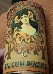 Poppy Tacum Powder Vintage Tin - Picture 1 of 7