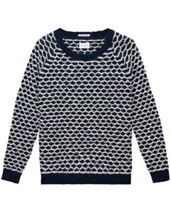 GANT RUGGER Women's Navy The Tuck Knit 488812 Size L $175 NWT - Picture 1 of 3