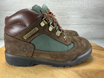 Timberland Youth Field Boot 16737 Cuero Marrón y Oliva Bota de Senderismo Talla 13 Foto 1 de 4