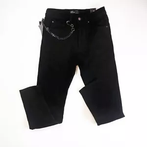 975 jeans NEW 100% AUTHENTIC DENIM BLACK skinny carrot fit size 38 - Picture 1 of 10