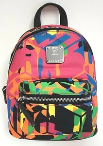 MCM Stark Cubic Camouflage Nylon Mini Backpack Crossbody Shoulder Bag Purse - Picture 1 of 5