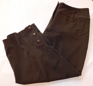Style & Co. Women's ladies Capri Pants Size 12 Flat Front Brown Stretch GUC - Picture 1 of 7