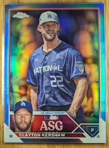 2023 Clayton Kershaw Topps Chrome Update All Star Refractor LA Dodgers MLB - Picture 1 of 2