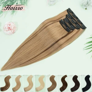 Russian Remy Clip in 100% Human Hair Extensions 4PCS 11CLIPS THICK Double Drawn - Picture 1 of 30