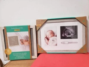 Kate & Milo Baby Bracelet and Framed Photo and Letterboard set - Picture 1 of 3