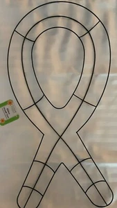 1 Floral Wire Wreath Form / Frame Awareness Ribbon - 19"x 10"x 3/4" L@@K! - Picture 1 of 2