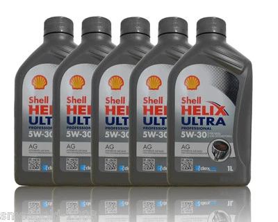 Shell Helix Ultra AG Professional 5W-30 5x1 Liter Opel GM Dexos2 Motoröl - Bild 1 von 3