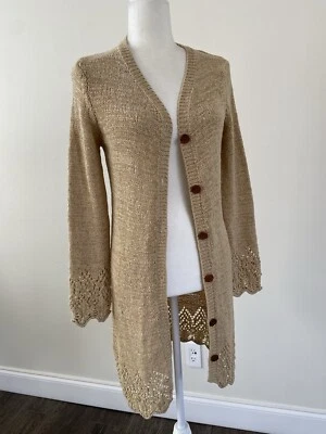 BCBG Maxazria Women’s Brown Acrylic Blend LS Knit Cardigan Sweater Sz L - Image 1 of 4
