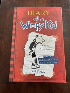 DIARY OF A WIMPY KID - A Novel in Cartoons by Jeff Kinney  Hardcover Book - NEW - Bild 1 von 2