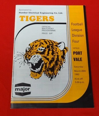 1982 Hull City versus Port Vale Football Official Matchday Programme - Image 1 of 4