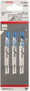 Bosch Stichsägeblatt Basic for Metal U118A 3er Pack - Bild 1 von 1