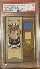 2005 Donruss Diamond Kings #HH92 Steve Carlton HOF Heroes Mat Gold PSA 8 POP 1