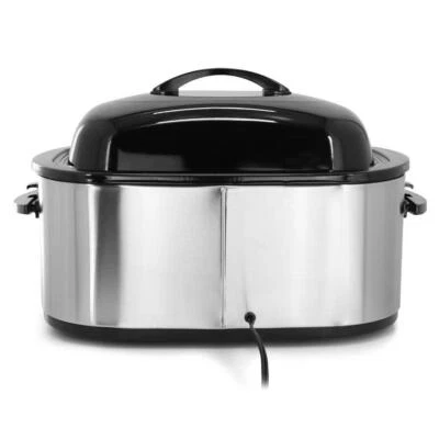 MegaChef Roaster Oven 22 Qt Silver High Dome Self-Basting Lid Adjustable Temp - Image 1 of 4