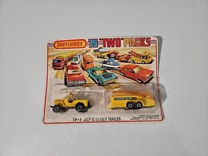 Matchbox TP-7  1975 Jeep And Glider Trailer 75 Two packs 